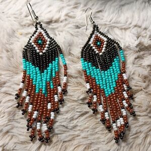 Beaded Fringe Earrings